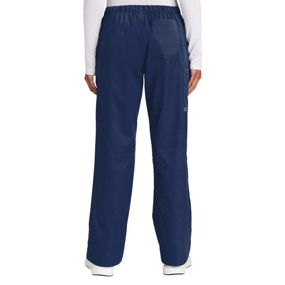 Wonder Wink Women's Scrub Pants 2XS Petite Navy Blue SKU WW4750T - Picture 3 of 7